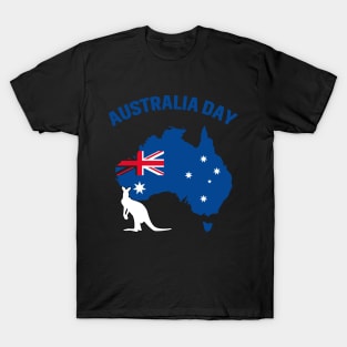 Australia Day Funny Australian Map Flag Patriotic T-Shirt